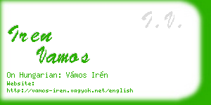 iren vamos business card